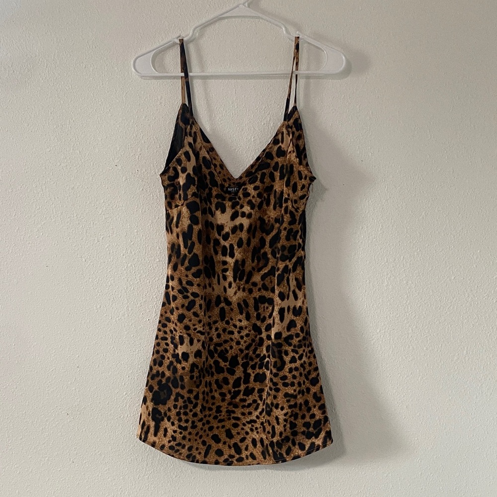 Nasty Gal Brown Leopard Mini Dress - Picture 2 of 10